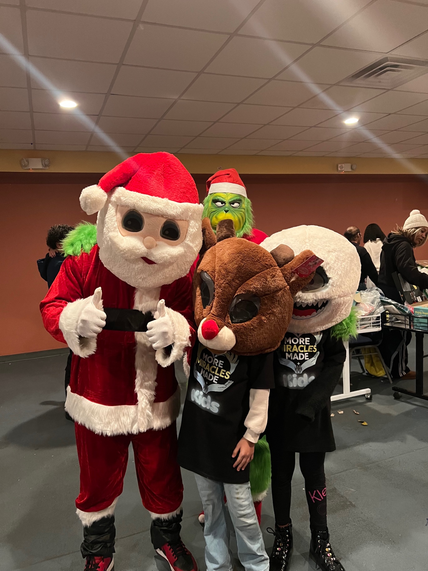 Santa, the Grinch, and our Kids crew